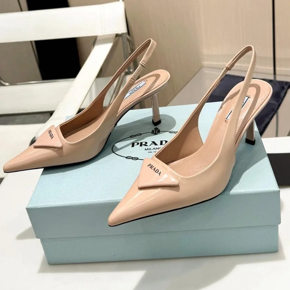 Prada Nude Pink Women's High Heels - Picture 2 of 8